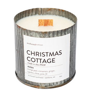 Christmas Cottage Wood Wick Candle