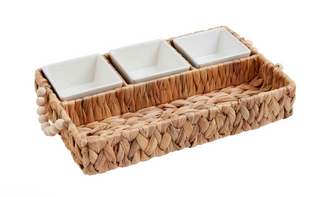 Hyacinth Tray With Dip Cup Set