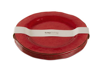 Melamine Red Dinner Plate
