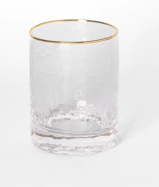 Glass Cocktail Hammered Clear
